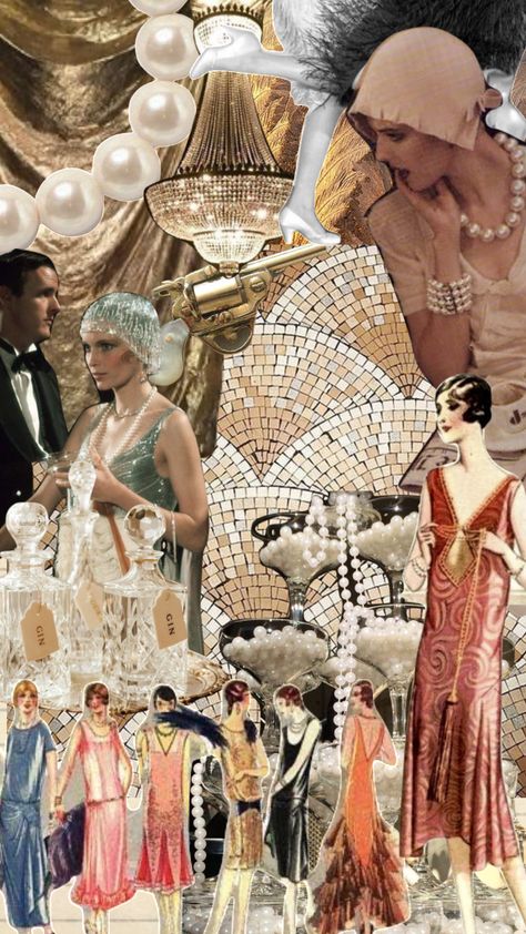 Roaring 20s Aesthetic Fashion, 1920s Fashion Moodboard, Roaring 20s Moodboard, 20s Aesthetic Wallpaper, 1920s Glamour Roaring 20s, 1920 Aesthetic Party, Anni 20 Aesthetic, Flappers Aesthetic, 1920 Color Palette