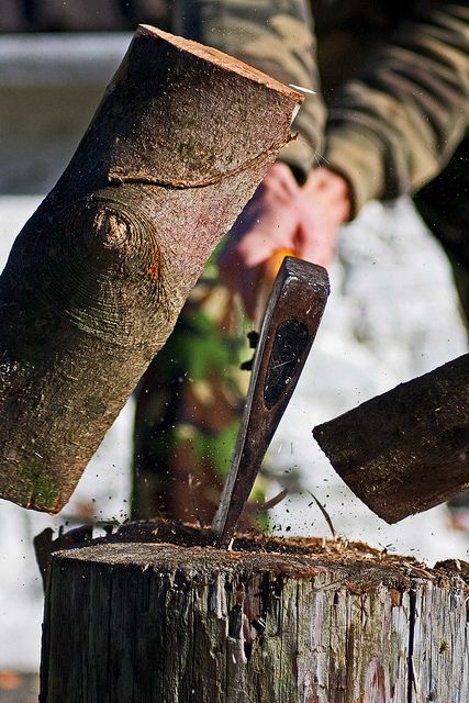 Chopping Wood, Splitting Wood, Farms Living, Down On The Farm, Man Up, Cabin Life, Mountain Cabin, Country Charm, Mans World