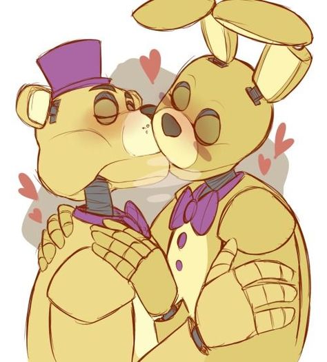 Spring Bonnie X Fredbear, Bon Bon Fnaf, Fnaf Golden Freddy, Fnaf Ships, Spring Bonnie, Golden Family, Fnaf Freddy, Animatronic Fnaf, Fnaf Wallpapers