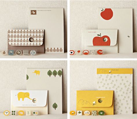 Google Image Result for http://simplesong.typepad.com/.a/6a00e54f134ac588340105368817a9970c-800wi Envelope Packaging Design, Business Envelope Design, Illustrated Stationary, Envelope Design Ideas, Stationary Set Design, Stationary Design Inspiration, Illustrated Envelopes, Stationary Packaging, Design Envelope