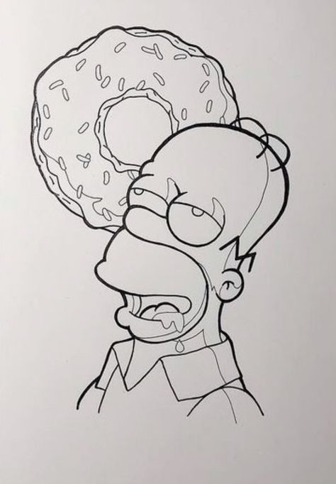 Drawing Simpsons, Cool Simpsons Drawings, Simpsons Sketch, The Simpsons Art Drawings, Simpson Drawing, Simpson Drawings, Simpsons Drawing Sketch, Homer Simpson Drawing, Simpsons Drawings