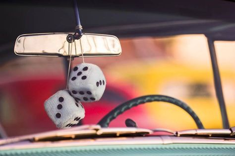 Good luck fuzzy dice were once all the rage. Did your car sport a rear view mirror decoration? Pink Fuzzy Dice, Dice For Car, Cute Pink Car, Car Dice, Cube Car, Pink Dice, Fuzzy Dice, Pink Car Accessories, Mirror Car Accessories