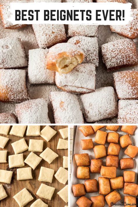 Eggless Beignet Recipe, Bengeits Recipe, Bengiets Recipe, Dessert After Fish Dinner, Bengiet Recipe, Best Beignet Recipe, Diy Beignets, Beneights Recipe Easy, Beignet Recipe Easy No Yeast