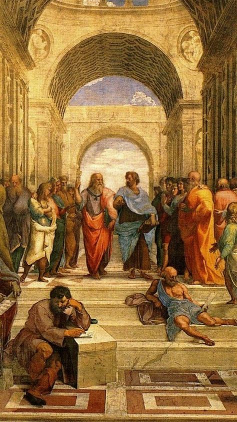 Raphael Paintings, History Wallpaper, School Of Athens, Arte Van Gogh, Art Parody, Image Painting, Art Painting Gallery, Classic Paintings, Arte Inspo