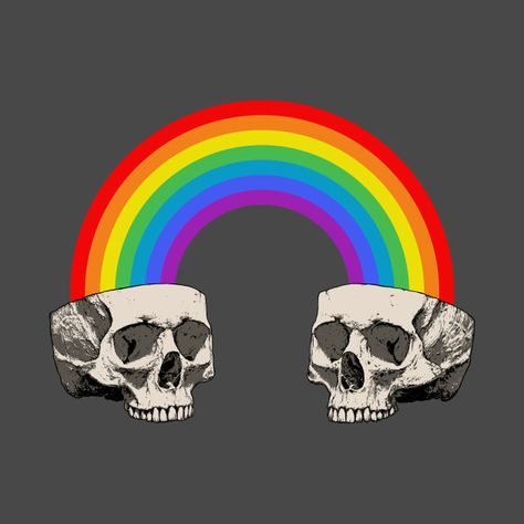 Skull Aesthetic, Skull Pics, Rainbow Skull, Billy Bones, Skull Art Drawing, Rainbow T Shirt, Dark Makeup, Canvas Ideas, Skull Shirts