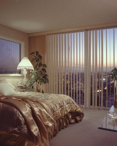 POV: Your golden penthouse in the 1980s 💛✨ [AI] Get your wall posters on liminaldestinations.com and AI prompts on Ko-fi (links in bio!) • • • • #80sinterior #1980sinterior #80saesthetic #1980s #80svibes #80snostalgia #80sdecor #80s #80spenthouse #vintage #interiordesign #homedecor #luxuryhomes #midcentury #midcenturymodern #postmodern #luxury 80s Loft Apartment, 80s Penthouse Aesthetic, 80s Apartment Aesthetic, 80s Inspired Bedroom, 80s Penthouse, 80’s Bedroom, Postmodern Bedroom, Postmodern Interior, 1980s Bedroom