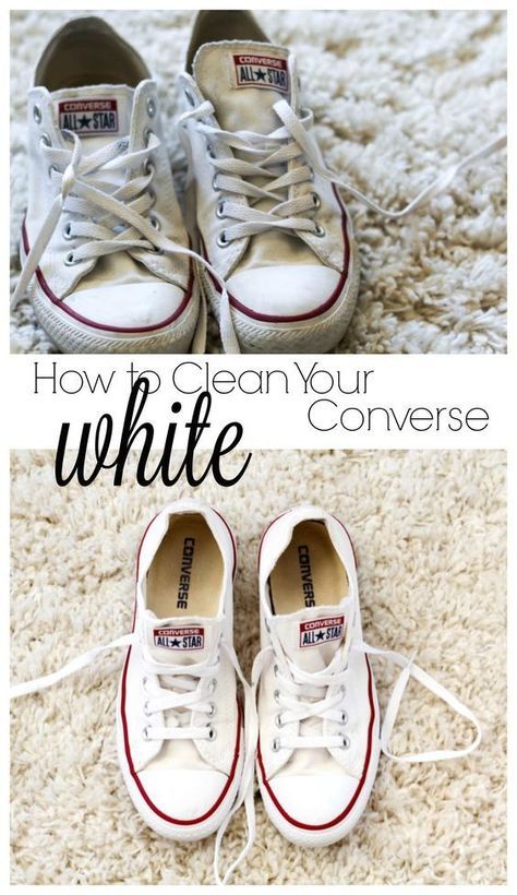 How to Clean Your White Converse How To Wear White Converse, How To Clean White Converse, How To Wear Converse, White Converse Shoes, Tenis Converse, Deep Cleaning Tips, Outfits With Converse, White Converse, Clean Dishwasher