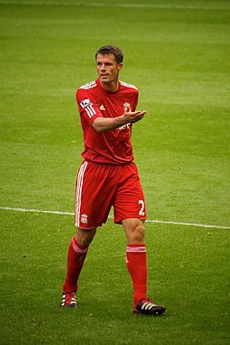 Jamie Carragher Jamie Carragher, Liverpool Legends, Payday Loans, Liverpool Football Club, Liverpool Football, English Premier League, Red Shirt, Liverpool Fc, Loans