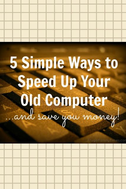 5 Simple Ways to Speed Up Your Old Computer (...and save you money!) UPDATED 2018 | Get a longer life out of it and save money!  If your computer is running slowly - don't buy a new one - first try these 5 simple things and make your computer run faster - for free. #computertips #moneytips #savemoney #frugaltips #frugalfamilytimes How To Speed Up Your Laptop, Laptop Hacks, Speed Up Computer, Computer Troubleshooting, Tech Tricks, Laptop Ideas, Tech Savy, Computer Notes, Computer Shortcut Keys