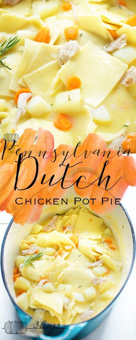 Pennsylvania Dutch Chicken Pot Pie, Recipe Egg Noodles, Dutch Chicken Pot Pie, Pennsylvania Recipes, Egg Noodles Chicken, Cookbook Binder, Casseroles Recipes, Pennsylvania Dutch Recipes, Amish Chicken