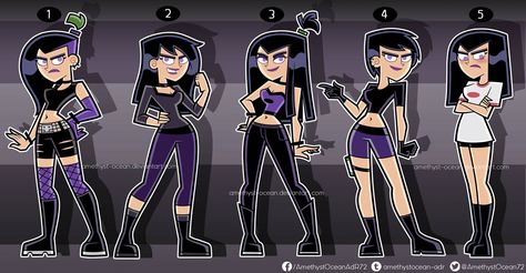 Sam Outfits Part 3 by Amethyst-Ocean Danny Phantom Outfits, Sam Danny Phantom, Amethyst Ocean, Danny Phantom Sam, Sam Manson, Danny Phantom Funny, Cartoon Inspiration, Phantom Comics, Ghost Boy