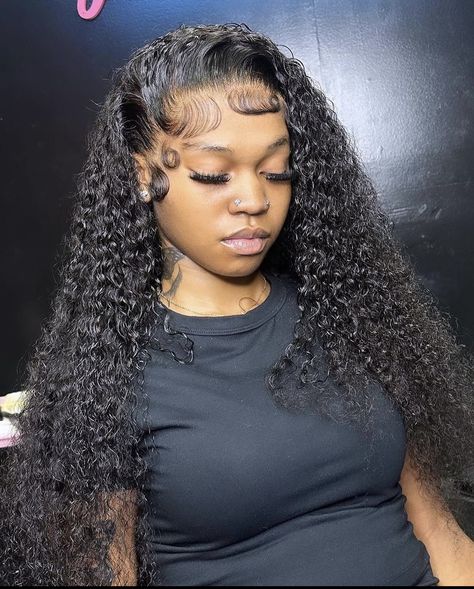 Wig Installs, Curly Lace Frontal, Frontal Wig Hairstyles, Weave Shop, Curly Weave Hairstyles, Birthday Hairstyles, Closure Wigs, Frontal Hairstyles, Deep Wave Hairstyles