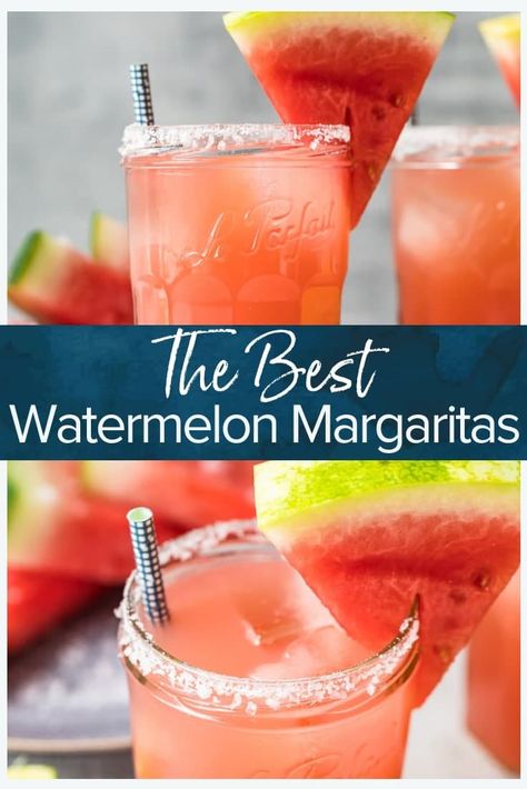 Watermelon Cocktail Recipes, Frozen Watermelon Margarita, Watermelon Margaritas, Best Watermelon, Best Margarita Recipe, Easy Margarita Recipe, Watermelon Flavor, Flavored Margaritas, Watermelon Cocktail