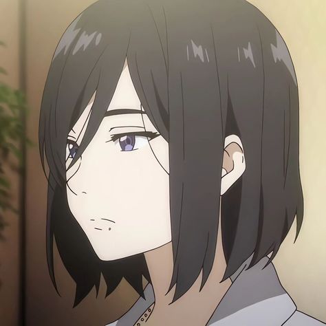 Short hair 🖤🙋🏻‍♀️ Anime Short Black Hair, Short Hair Anime Pfp, Short Hair Girl Drawing, Anime Short Hair Female, Short Hair Anime Female, Short Anime Hair, Haruno Clan, Short Hair Icon, Short Hair Anime