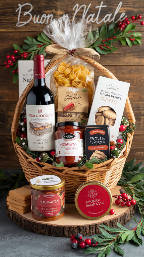 🎁 DIY Italian Gourmet Gift Basket 🌟 Turn your kitchen into Little Italy! Everything they need for the perfect pasta night 🍝 🧀 🍷 From our famiglia to yours! 💫 Visit our website for festive Italian recipes that'll wow your guests! #GiftBaskets #ItalianCooking Pasta Gift Basket Ideas, Pasta Gift Basket, Pasta Date Night, Pasta Date, Date Night Basket, Pasta Gifts, Italian Gourmet, Pasta Night, Gourmet Gift Baskets