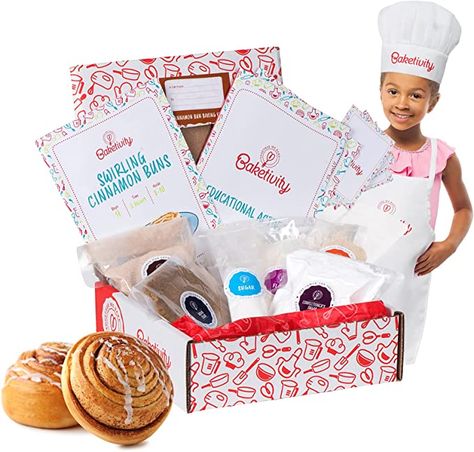 Amazon.com: Baketivity Kids Baking Set, Meal Cooking Party Supply Kit for Teens, Real Fun Little Junior Chef Essential Kitchen Lessons, Includes Pre-Measured Ingredients (Baketivity Kit, Bagels) : Toys & Games Kids Baking Kit, Baking Gift Set, Kids Baking Set, Baking Buns, Kids Baking, Baking Kit, Birthday Party Activities, Baking With Kids, Diy Baking