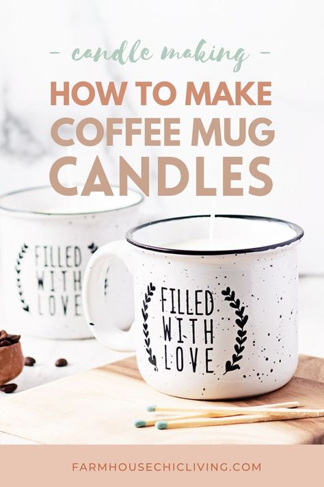 How to Make DIY Coffee Candle Mugs in Just 4 Steps Candle Humor, Make Scented Candles, Diy Coffee Candle, Mug Candles, Coffee Essential Oil, Coffee Oil, Diy Wax Melts, Custom Candle Labels, Pumpkin Spice Candle