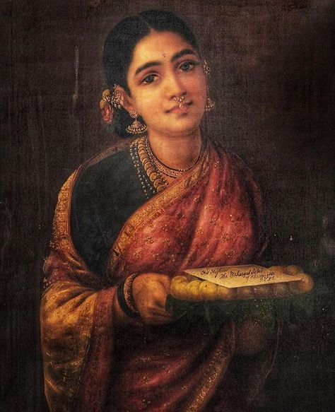 Sandeep  Rohin on Instagram: “SOLAH SHRINGAR Ancient Vedic texts mention Solah Shringar with which they proclaim a woman must adorn herself. Solah Shringar or sixteen…” Solah Shringar, Ravivarma Paintings, Antic Jewellery, Raja Ravi Varma, Indian Artwork, Indian Women Painting, Indian Art Gallery, Ancient Paintings, Hinduism Art