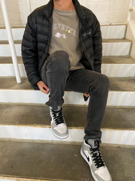 Grey Jordans Outfit Men, Air Jordan 1 Grey Outfit, Air Jordan 1 Mid Outfit Man, Grey Air Jordan 1 Outfit, Jordan 1 Gray Outfit, Jordan 1 Mid Outfit Men Style, Grey Jordans Outfit, Air Jordan 1 Outfit Men, Air Jordan 1 Mid Outfit