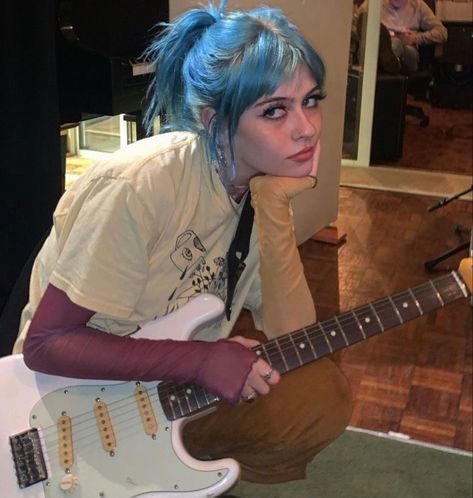 Hair And Makeup, Blue Hair, Do More, Electric Guitar, Guitar, Make Your, Instagram Photos, Makeup, Hair