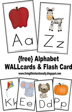 {free} Alphabet Wall cards & Flash cards. Perfect for preschool & homeschooling families alike! Printable Abc Letters For Wall, Printable Alphabet Letters For Wall, Alphabet Wall Cards, Preschool Homeschooling, Free Alphabet Printables, 123 Homeschool 4 Me, Waldorf Montessori, Abc Wall, Abc Cards