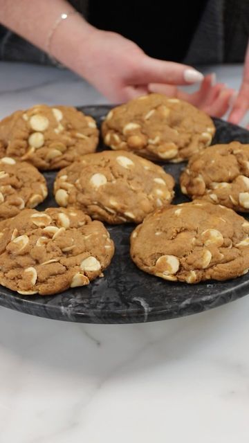 Gingerbread Nyc Cookies, Nyc Cookies, Soft Sugar, Bicarbonate Of Soda, Ground Nutmeg, Ground Ginger, Plain Flour, White Chocolate Chips, Ground Cinnamon