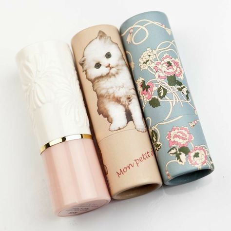 Lipstick Case, Cute Lipstick, Fancy Makeup, Victory Rolls, Vintage Makeup, Paul And Joe, Paul & Joe, Kawaii Makeup, Makeup Package