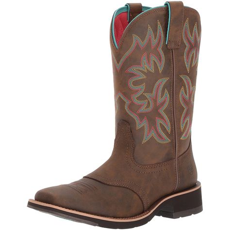 Ariat Cowgirl Boots, Cowgirl Boots Square Toed, Ariat Boots, Cowgirl Boot, Steel Toe Boots, Western Boots Women, Favorite Boots, Leather Cowboy Boots, Stylish Boots