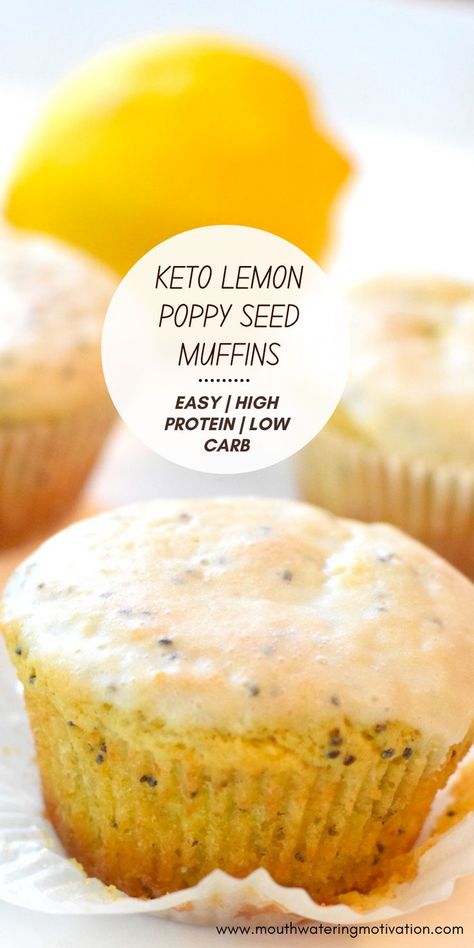 These Keto Lemon Poppy Seed Muffins are super fluffy and soft with the perfect amount of lemon flavour. If you were looking for a delicious keto lemon dessert..this recipe is for you! These keto muffins make a great low carb breakfast or keto snack. #ketolemonmuffins #ketolemoncake #ketolemondesserts #ketodesserts #ketomuffins Keto Lemon Recipes, Keto Lemon Muffins, Keto Lemon Desserts, Lemon Keto, Keto Muffin Recipe, The Atkins Diet, Lemon Poppy Seed Muffins, Dinner Recipes Healthy Low Carb, The Boiled Egg Diet