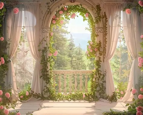 Coquette House Aesthetic, Outside Background, Castle Aesthetic, Pretty Landscapes, Iphone Wallpaper Photos, Fantasy Places, Princess Aesthetic, Spring Aesthetic, Fantasy Aesthetic