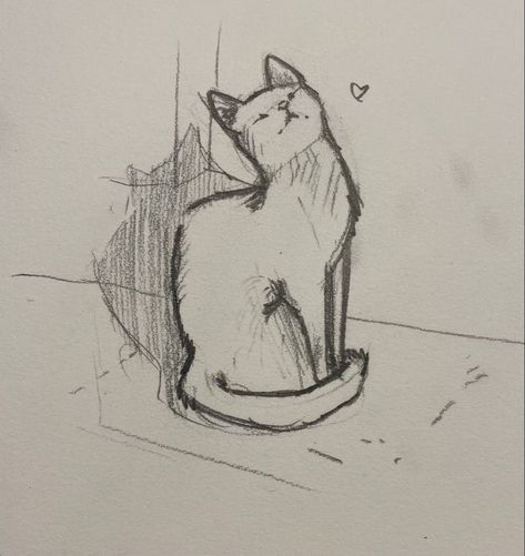 Cats Art Drawing, Easy Drawings Sketches, Cute Doodles Drawings, Arte Inspo, Dessin Adorable, Hand Art Drawing, Book Art Drawings, Art Tutorials Drawing, Sketchbook Art Inspiration