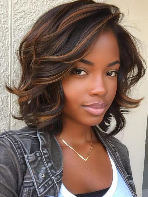 Chic Bob Hairstyles, Bob Hairstyles For Black Women, Balayage Long Hair, Chic Bob, Inverted Bob Hairstyles, New Short Hairstyles, Brunette Balayage Hair, Long Bob Hairstyles, Hairstyles For Black Women