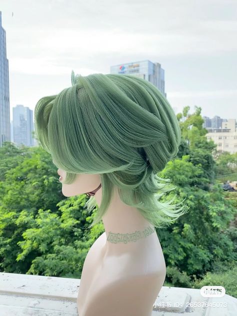 Green Hair Wig, Green Wigs, Cool Hair Designs, Hot Hair Colors, Green Wig, Cosplay Hair, Fantasy Hair, Hair Up Styles, Favorite Hairstyles