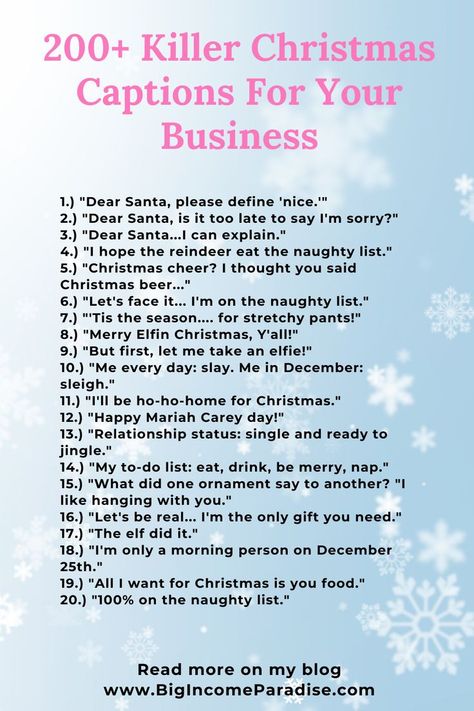 Christmas Small Business Quotes, Small Business Captions For Instagram, Shop Small Business Quotes Christmas, Christmas Content Ideas Instagram, Christmas Party Captions For Instagram, Family Christmas Captions, Xmas Captions For Instagram, Instagram Christmas Captions, Christmas Party Captions