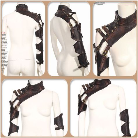 Steampunk VTG Retro leather arm warmer bolero Shrug Shawl Cape Wraps... (93 AUD) ❤ liked on Polyvore featuring outerwear, jackets, white shrug, white cape coat, white shawl, genuine leather jackets and real leather jackets Vtuber Outfits, Technoblade Cosplay, White Bolero Jacket, Steampunk Leather, Armor Clothing, Cape Wrap, White Leather Jacket, Bolero Shrug, Steampunk Costume