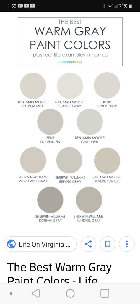 Benjamin Moore Grey Mist, Mindful Gray Exterior, Benjamin Moore Grey, Sherwin Williams Revere Pewter, Coastal Farmhouse Exterior, Neutral Paint Colors Benjamin Moore, Benjamin Moore Grey Owl, Warm Grey Paint Colors, Repose Gray Sherwin Williams