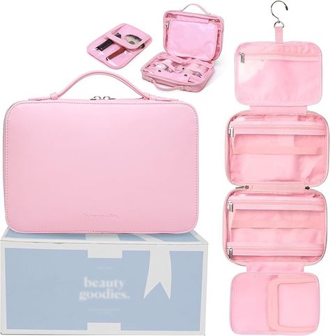 Amazon.com: BEAUTYGOODIES Pink Large Travel Toiletry Bag for Women, Large Hanging Toiletry Bags for Travelling Women, large Cosmetic Bags for Women Travel, Large Toiletries Bag Hygiene Bag Bathroom Bag : Beauty & Personal Care Hygiene Bag, Toiletries Organization Travel, Bathroom Bag, Large Toiletry Bag, Hanging Toiletry Bag, Small Travel Bag, Travel Toiletry Bag, Large Cosmetic Bag, Makeup Bag Organization