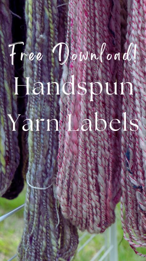 Free handspun yarn labels printable! Get your stash organized! Join me in this video as I go through all my new skeins of yarn that I spun during Tour de Fleece 2024. I discuss each batt’s fiber content, the type of yarn I spun, and all the aftermath of Tour de Fleece: washing, winding, measuring, recording, and dreaming of new projects. Handspun Yarn Projects Crochet, Grandma Hobbies, Handspun Yarn Projects, Spinning Yarn Fiber, Art Yarn Spinning, Fiber Studio, Yarn Projects Crochet, Artisan Yarn, Single Ply Yarn