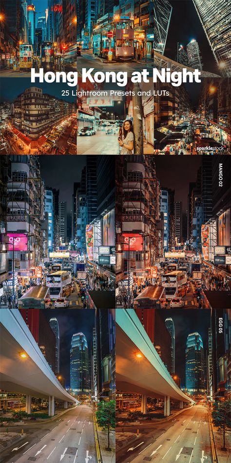 Hong Kong at Night Lightroom Presets and LUTs Night Lightroom Presets, Vintage Lightroom Presets, Lightroom Presets For Portraits, Professional Lightroom Presets, Preset Lightroom, Lightroom Editing, Lightroom Presets Free, Lightroom Presets, Design Template