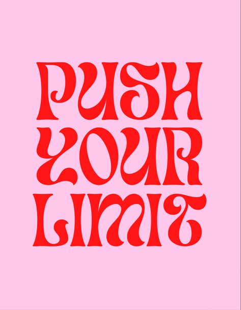 Boost your motivation with our powerful 'Push Your Limits' poster! 🔥 Featuring energizing shades of red and pink, this dynamic design inspires you to overcome challenges and reach new heights. Ideal for your home gym or workspace, this poster adds a pop of motivation to your day. Pin it now to fuel your determination! #PushYourLimits #MotivationalPoster #EmpowermentDesign 💪🎨 Cute Motivational Posters, Red Fitness Aesthetic, Quote Design Ideas, Red Gym Aesthetic, Pink Gym Aesthetic, Motivation Prints, Pink And Red Wallpapers, Happiness Inspiration, Inspiration Illustration