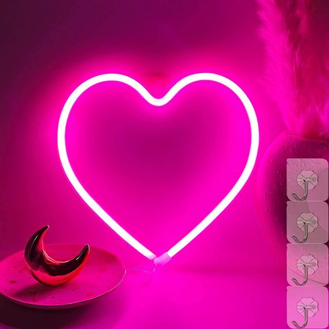 barbie Neon Heart Lights Pink Heart Neon Sign Heart Led Light, Led Heart Lamp Heart Decorations for Home, Hanging Heart Gifts Heart Wall Decor, USB/Battery Operated Heart Lights for Bedroom(Pink) Heart Led Light, Led Heart, Heart Neon Sign, Neon Heart Light, Heart Lamp, Heart Neon, Hello Fall Sign, Blush Walls, Neon Heart