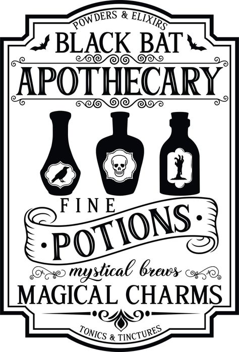 Witch Potion Labels, Potion Shop Sign, Poison Sign, Free Laser Cut Files, Free Printable Halloween Potion Bottle Labels, Witches Brew Svg Free, Apothecary Sign, Free Apothecary Labels Halloween Potions, Harry Potter Notebook