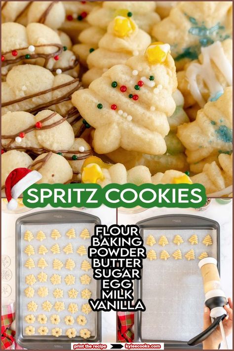 These easy Spritz cookies are a great way to spend some time in the kitchen baking with your kids this holiday season! The smells wafting from the kitchen will bring them running in! Christmas Spritz, Christmas Spritz Cookies, Spritz Cookie, Cookies Best, Spritz Cookie Recipe, Diy Easy Recipes, Spritz Cookies, Cookies Christmas, Xmas Cookies