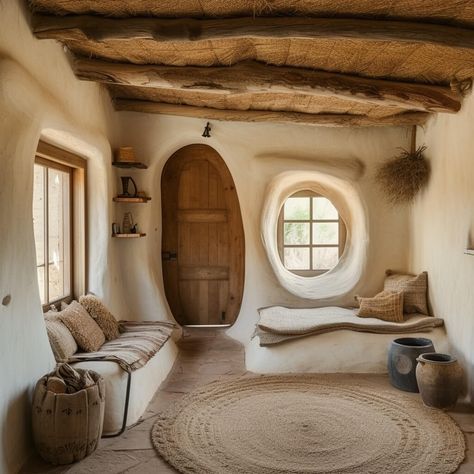 Cob House Interior, Cob House Plans, Adobe Home, Earthship Home, Thatched House, Mud House, Cool Tree Houses, Natural Homes, Adobe House