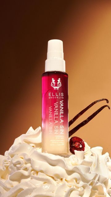 ELLIS BROOKLYN on Instagram: "Could this be our best fragrance body mist yet? You’ll want to get to know VANILLA SIN Hair & Fragrance Body Mist. With notes of black cherry, hazelnut, almond cream and vanilla, it’s sinfully decadent. Available first @sephora app on 9.20. Sephora.com and EllisBrooklyn.com 9.21. 🍒 More info in bio." Vanilla Body Mist, Vanilla Hair, Sephora App, Ellis Brooklyn, Cream Body, Almond Cream, Hair Mist, Best Fragrances, Hair Fragrance