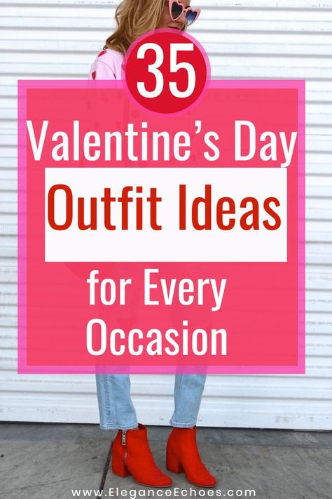 Get inspired by 35 Valentine's Day looks outfit ideas. Find cute Valentine's Day outfits, Valentine's Day party outfit, and Valentine's Day outfits winter. Valentines Dinner Outfit, Valentines Day Outfits Casual, Cute Valentines Day Outfits, Day Outfit Ideas, Valentine Dinner, Outfit Ideas For Women, Day Fashion, Day Outfits, Romantic Dinner