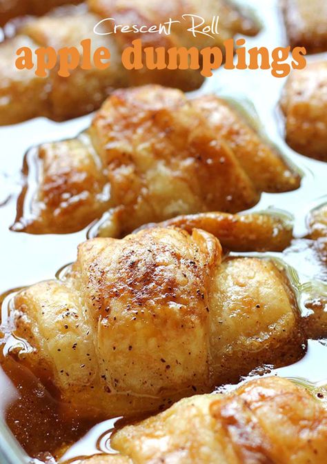 Crescent Roll Apple Dumplings - Sugar Apron Crescent Roll Apple, Crescent Roll Apple Dumplings, Apple Dumpling Recipe, Apple Dumplings, Crescent Roll Recipes, Crescent Roll, Dumpling Recipe, Apple Desserts, Mountain Dew