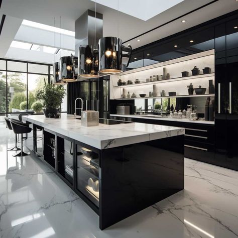 How to Design a Modern Luxury Black Kitchen • 333+ Art Images