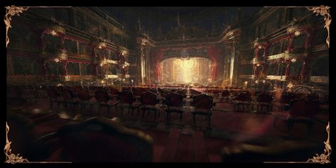 ArtStation - Concert Hall Image Painting, Channel Art, Concert Hall, Artist Websites, Painting & Drawing, Landscape Paintings, Fantasy Art, Concept Art, Concert