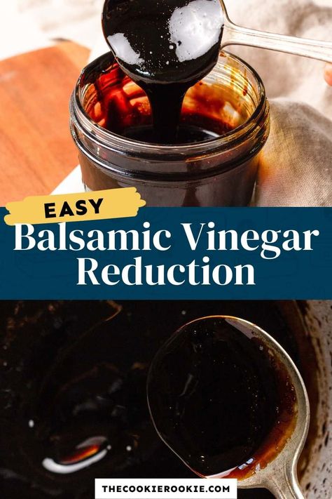 This balsamic reduction recipe is a must-learn cooking skill. Luckily, learning how to make balsamic glaze is really quick and easy. Use this balsamic vinegar glaze to add flavor to all kinds of dishes. You'll never run out of uses for this sauce! Ribs Glaze Recipe, Balsamic Vinegar Glaze, Balsamic Glaze Recipe, Balsamic Reduction Recipe, Learn Cooking, Vinegar Recipes, Delicious Sauces, Balsamic Glaze Recipes, Balsamic Vinegar Recipes